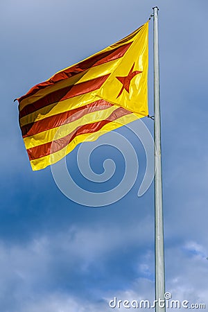 Catalan independentist flag Editorial Stock Photo