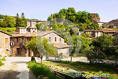 Catalan village. Rupit. Catalonia Stock Photo