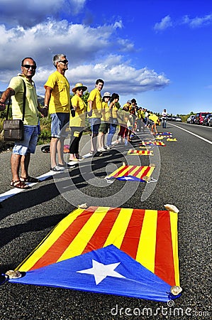 The Catalan Way, in Ametlla de Mar, Catalonia, Spain Editorial Stock Photo