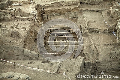 Catalhoyuk Konya (Turkey). Built in 7500 B.C. Stock Photo