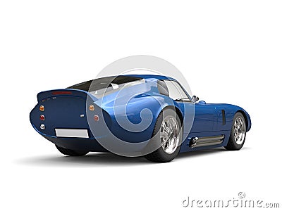 Catalina blue vintage sports car - tail view Stock Photo