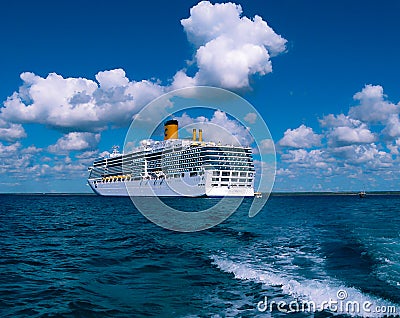 Catalina island, Dominican Republic- February 05, 2013: Costa Luminosa cruise ship, owned and operated by Crociere Editorial Stock Photo