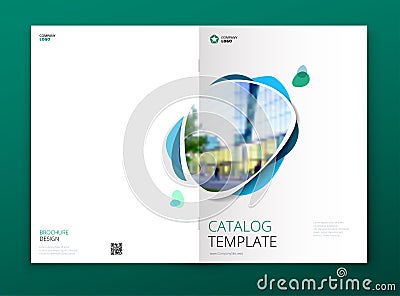 Catalog cover design. Corporate business brochure, annual report, catalogue, magazine template layout concept. Vector Illustration