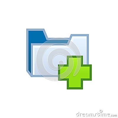 Catalog directory document documents file folder open icon. Vector icon Vector Illustration