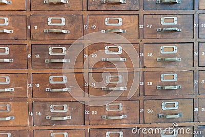 Catalog file cabinets Stock Photo