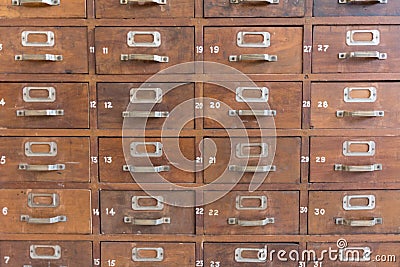 Catalog file cabinets Stock Photo