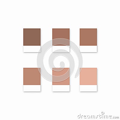 Catalog of shades of brown Cartoon Illustration