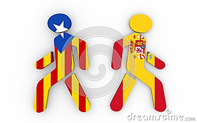 Catalonia exit from Spain political process Stock Photo