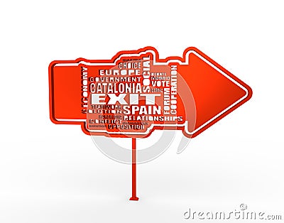 Catalonia exit from Spain political process Stock Photo