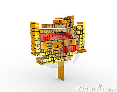 Catalonia exit from Spain political process Stock Photo