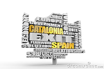 Catalonia exit from Spain political process Stock Photo