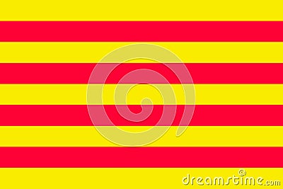 Catalonia flag Vector Illustration