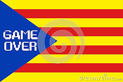 Catalonia Flag Editorial Stock Photo