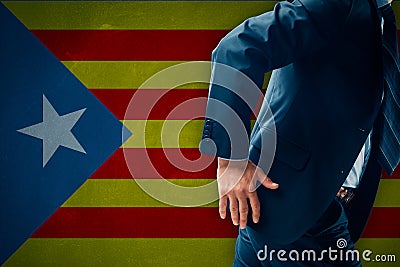 Catalonia separatism concept Editorial Stock Photo