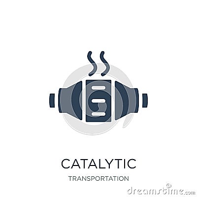 catalytic converter icon in trendy design style. catalytic converter icon isolated on white background. catalytic converter vector Vector Illustration