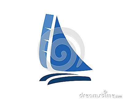 Catamaran, Yacht and Boat Symbol Vector Illustration