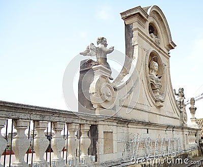 Catania sicily italy building detail, roman & greek museum Stock Photo