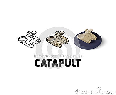 Catapult icon in different style Vector Illustration