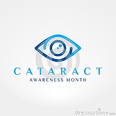 Cataract Awareness Month. Vector Illustration