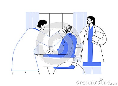 Cataract surgery recovery abstract concept vector illustration. Vector Illustration