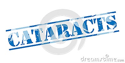 Cataracts blue stamp Stock Photo