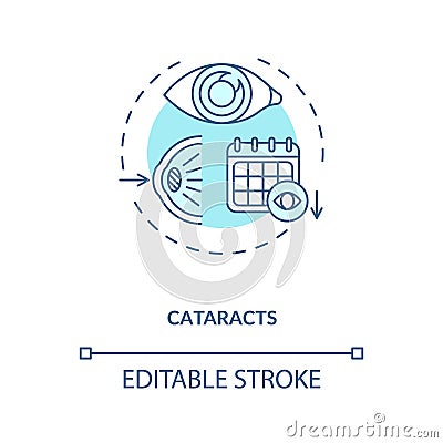 Cataracts concept icon Vector Illustration