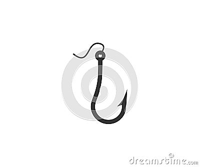 Catch, fishing, hook icon. Vector illustration, flat design Cartoon Illustration