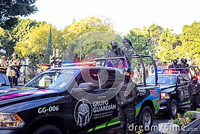 Puebla's Finest: Municipal Police Ensuring Public Safety Editorial Stock Photo