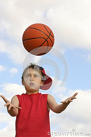 Catching a ball Stock Photo