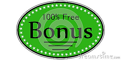 Catchy sticker bonus 100 percent free Vector Illustration