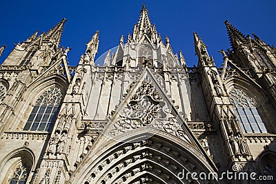 Catedral of Barcelona Stock Photo