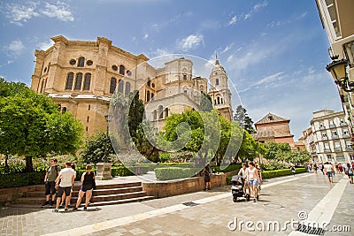 Catedral de malaga cathedral temple sunny Editorial Stock Photo