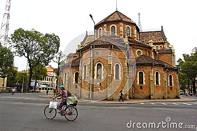 Catedral De Notre Dame De Ho Chi Minh, Vietnam Editorial Stock Photo