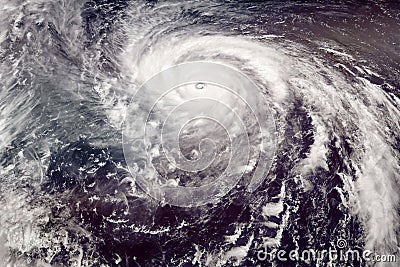 Category 5 Typhoon satellite view. Stock Photo