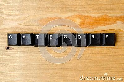 Category word Stock Photo