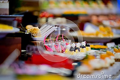 Catering food, dessert and sweet Stock Photo