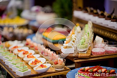 Catering food, dessert and sweet Stock Photo