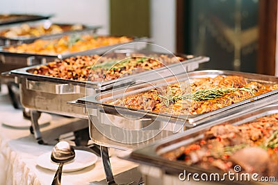 Catering Food Wedding Table Stock Photo