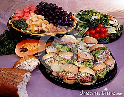 Catering foods Stock Photo