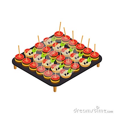 Catering Isometric Icon Vector Illustration