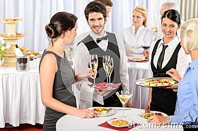 Catering service at company event offer food Stock Photo