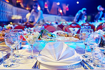 Catering service. set table Stock Photo