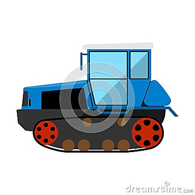 Caterpillar tractor Vector Illustration