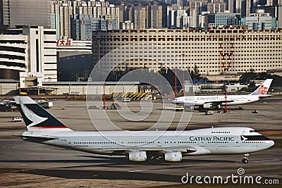 Cathay Pacific Boeing B-747-267B B-HIA CN 21966 LN 446 Editorial Stock Photo