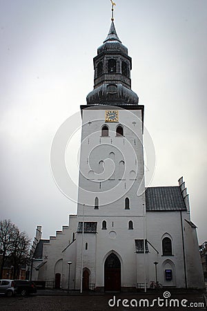 Cathedral of Aalborg view, Denmark Stock Photo