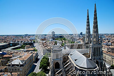 The Cathedral of Andrew in Bordeaux Stock Photo