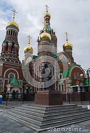 Cathedral of the Annunciation of the Blessed Virgin, Yoshkar-Ola, Republic of Mari El, Russia Stock Photo