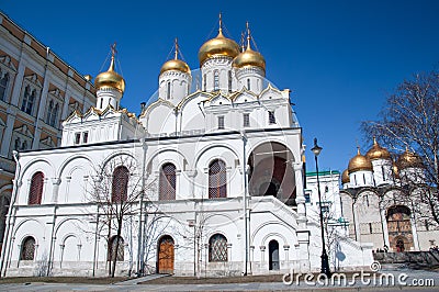 The Cathedral of the Annunciation in Kremlin, Moscow, Russia Editorial Stock Photo