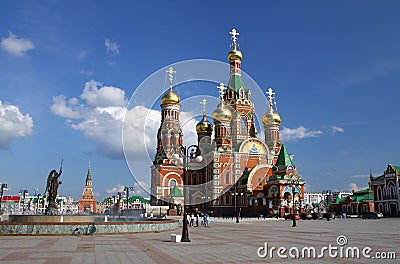 Cathedral of the Annunciation in Yoshkar-Ola Editorial Stock Photo