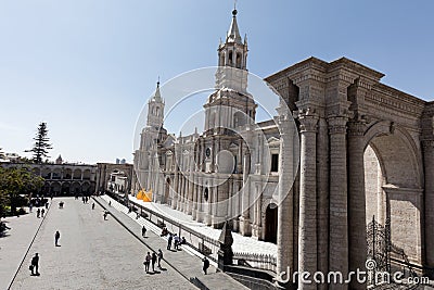 Cathedral in Arequipa Editorial Stock Photo